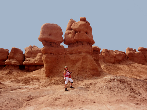 Karen Duquette having fun with the goblins